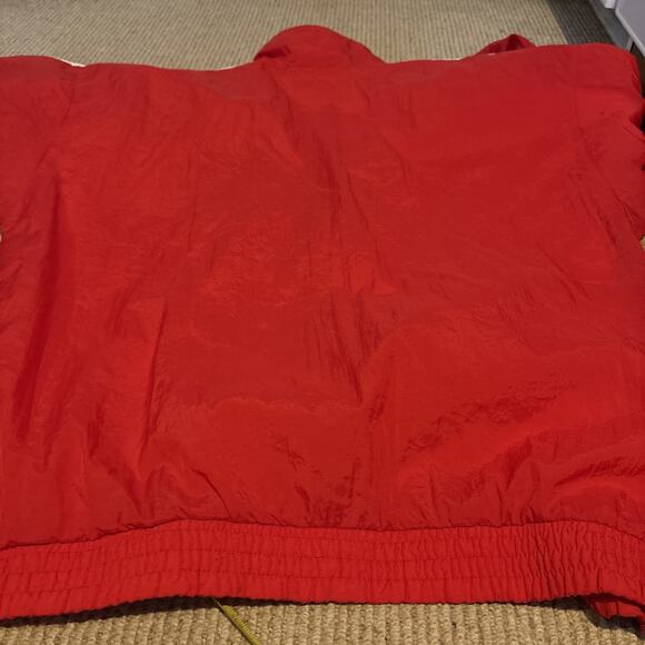 90s 80s Vintage Mens L ADIDAS ORIGINALS Nylon Red Running Track Jacket - Picture 16 of 16